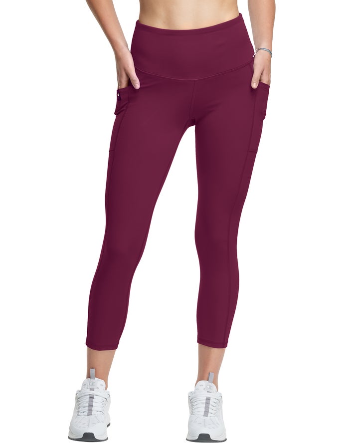 Champion Dame Leggings MørkeLilla - Absolute 3/4 Pocket - Danmark BXP-651382